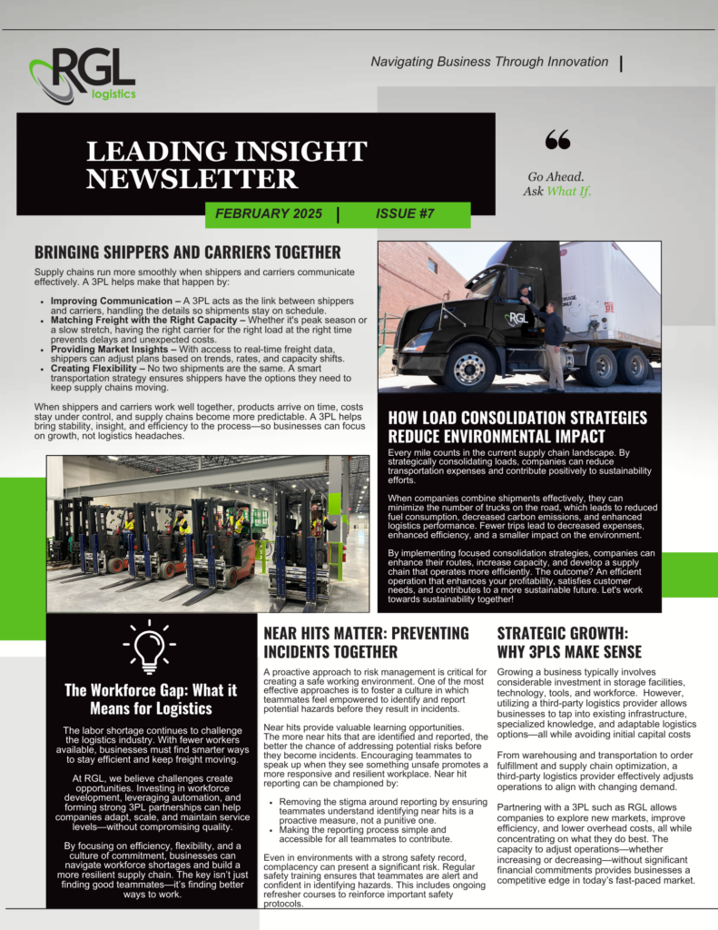 February 2025 edition of RGL's Leading Insight Newsletter