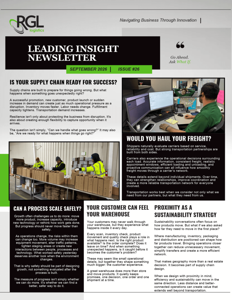 September 2026 Edition of RGL's Leading Insight Newsletter